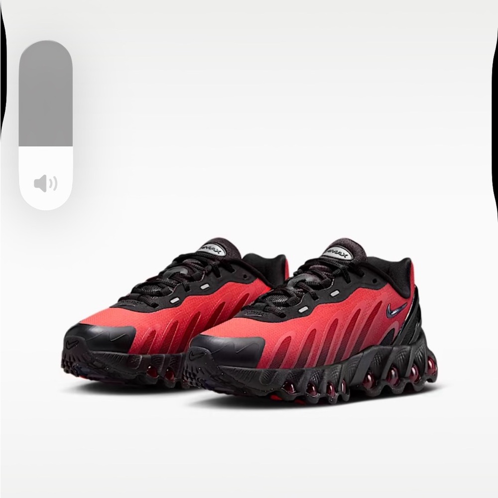 Nike Kids Red and Black Gradient Sneakers - Picture 5 of 9